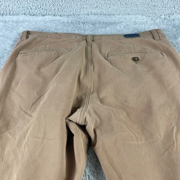 Mugsy Jeans Belmots Tan Khaki Straight Leg Casual Pants Mens 36x32 - Picture 14 of 16